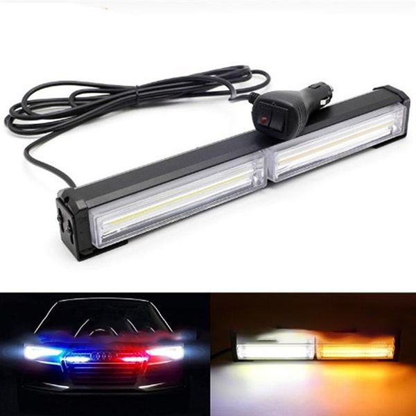 12v-24v ultra-thin strobe light cob car beacon lamp truck net warning light car flashing lights traffic